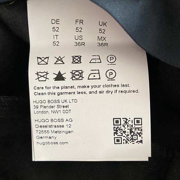 Hugo Boss Mens 40S 36W 2-Piece Suit Virgin Wool Blend Super Flex Blue Plaid NEW - Picture 15 of 16